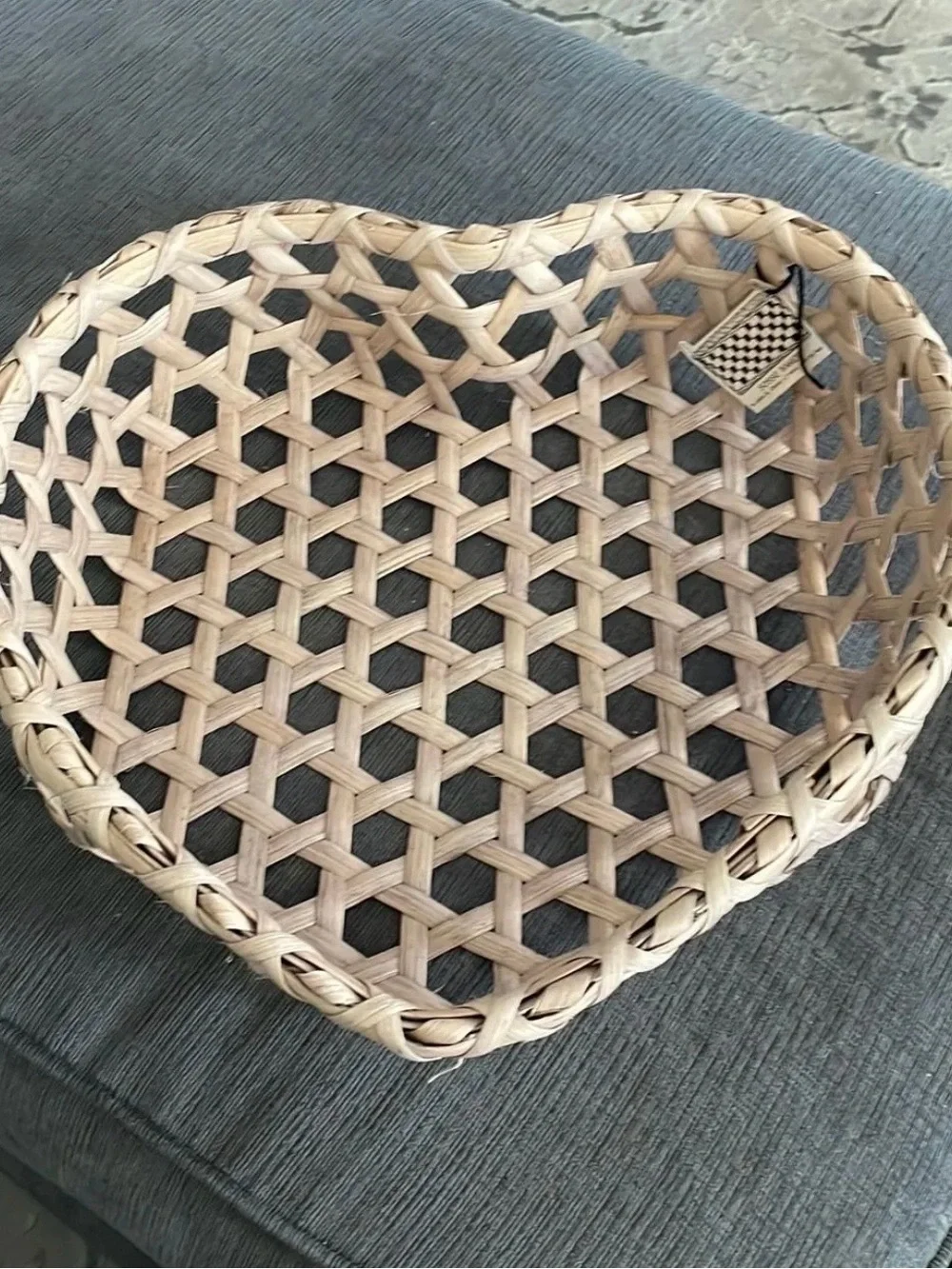 Vintage Large Heart Shaped Cheese Basket